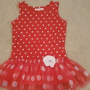 Little girls polka dot top